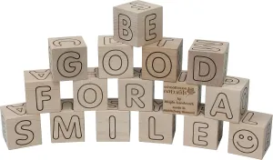 Simple Wooden Letter Blocks - Made in USA