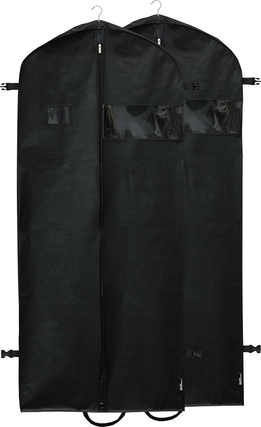 Simple Houseware 2 Pack 60-Inch Travel Garment Bag, 300D Polyester | Heavy Duty, Black