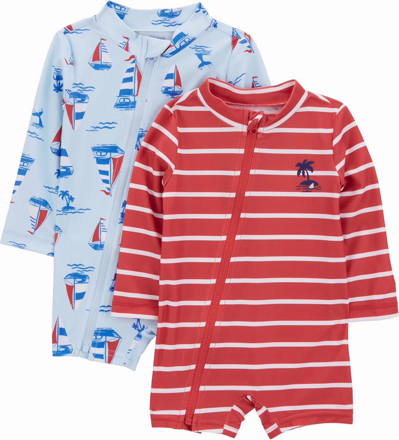 Simple Joys by Carter's Boys' 2-Pack 1-Piece Zip Rashguards