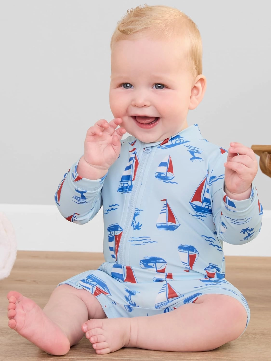 Simple Joys by Carter's Boys' 2-Pack 1-Piece Zip Rashguards