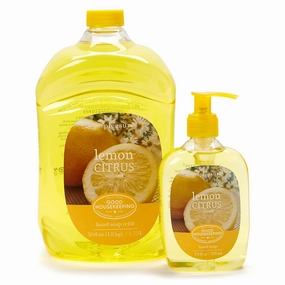 SIMPLE PLEASURES Premium Hand Soap Collection - Lemon Scent, 7.9 oz Bottle with Jumbo 59 oz Refill - Goodhousekeeping Seal Approved - Multiple Scents Lemon Hand Soap Dispenser Refills