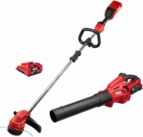 SKIL CB7478-10 PWR CORE 40 Brushless 40V Cordless 14'' String Trimmer and Blower Combo Kit Includes 2.5Ah Battery and Auto PWR Jump Charger