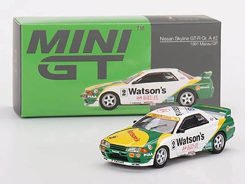 Skyline GT-R (R32) Gr. A RHD (Right Hand Drive) #2 Mark Skaife Guia Touring Macau GP (1991) Limited Edition to 1800 Pieces Worldwide 1/64 Diecast Model Car by True Scale Miniatures MGT00377