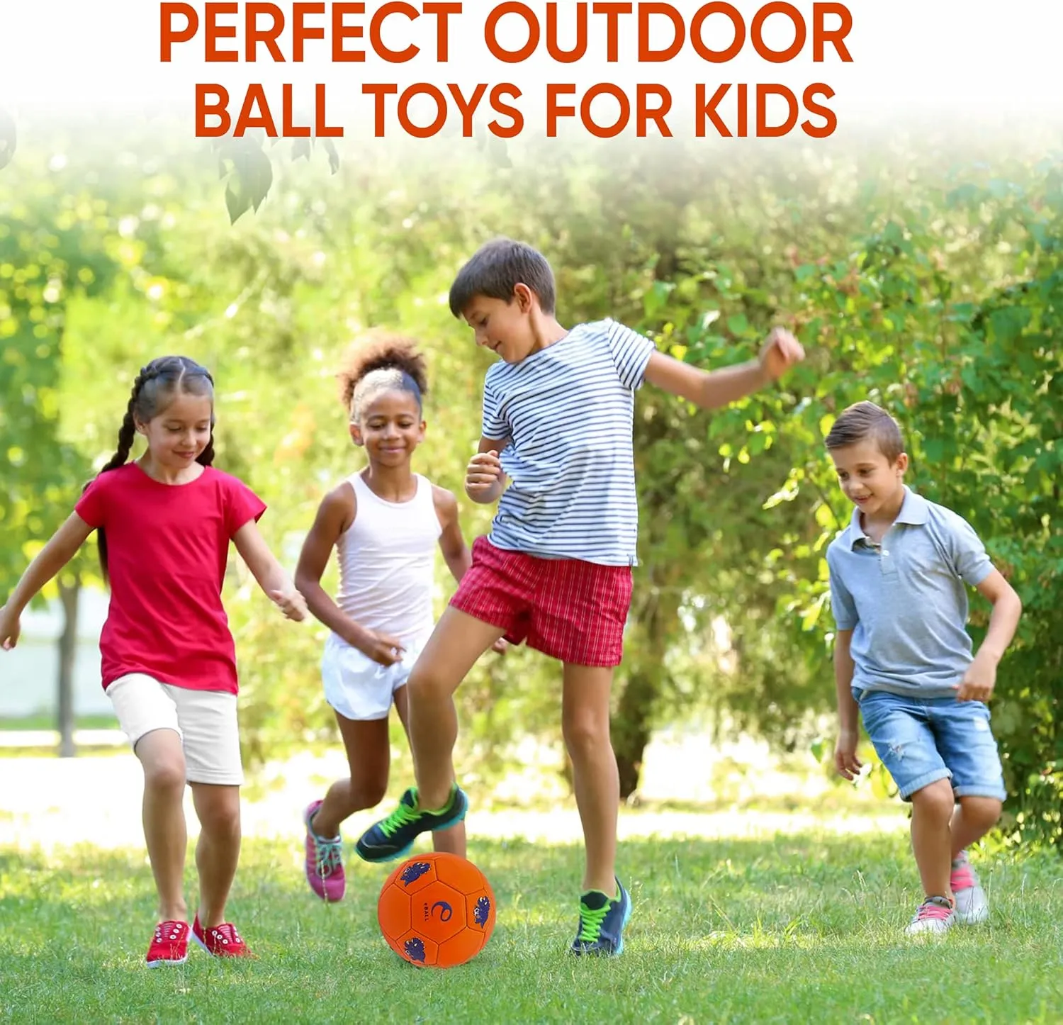 Soccer Ball Size 3 & Size 4 Soccer Ball for Kids 3-12, Kids Soccer Ball Toy for Toddler 4 5 6, Dinosaur Cartoon Outdoor Sports Ball for Boys Girls Juniors 7 8 9 10 11