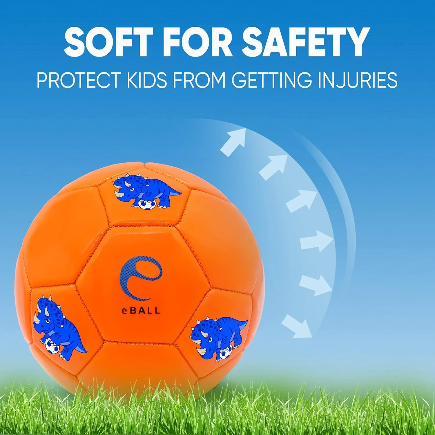 Soccer Ball Size 3 & Size 4 Soccer Ball for Kids 3-12, Kids Soccer Ball Toy for Toddler 4 5 6, Dinosaur Cartoon Outdoor Sports Ball for Boys Girls Juniors 7 8 9 10 11