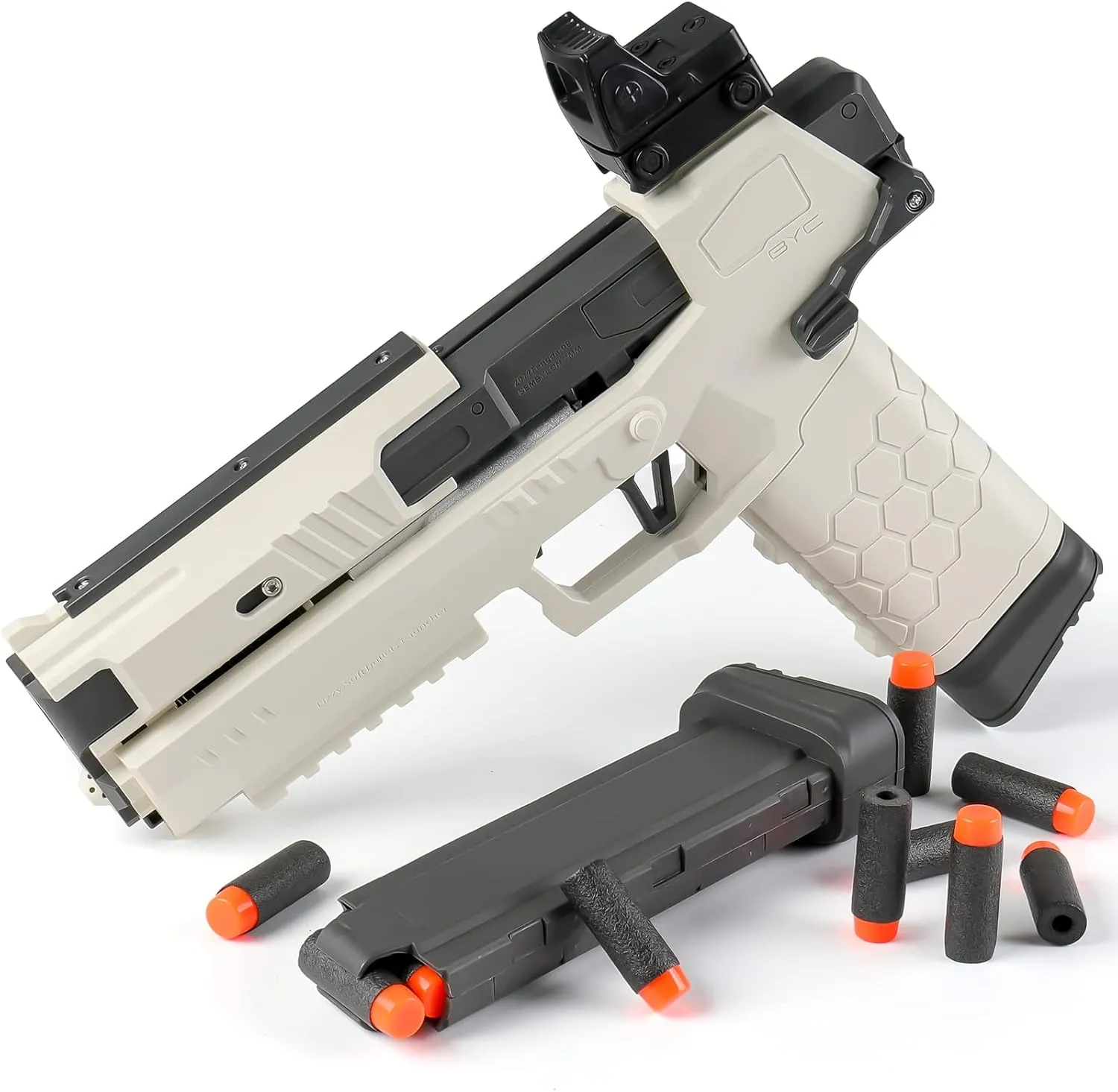 Soft Bullet Pistol Toy Gun with Magazine and 96 Foam Darts, Cool Toy Foam Blasters for Kids Ages 8 , Fun Shooting Games for Boys Girls