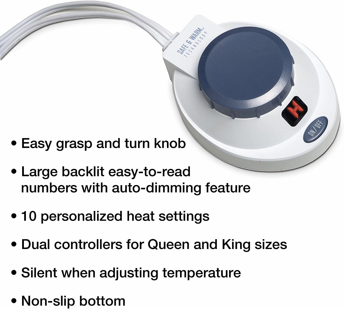 SoftHeat - King Micro-Fleece Heated Blanket - Luxuriously Warm & Soft Electric Blanket, Patented Low-Voltage Technology (Natural, King)