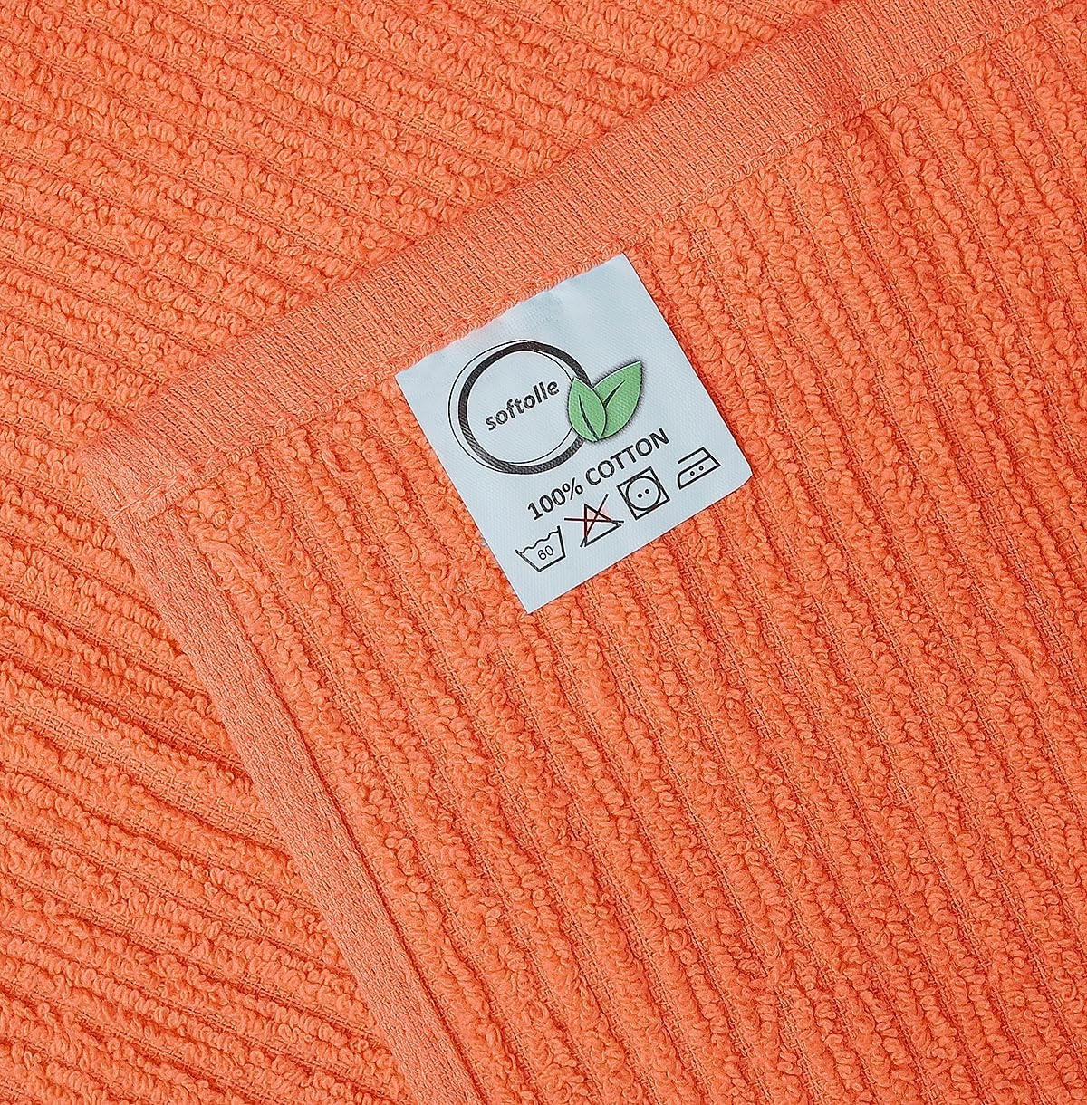 Softolle Kitchen Towels - Pack of 12, 16x19 Inches - 100% Cotton White, Super Absorbent Multi-Purpose Towels for Home, Kitchen and Bar (Coral)
