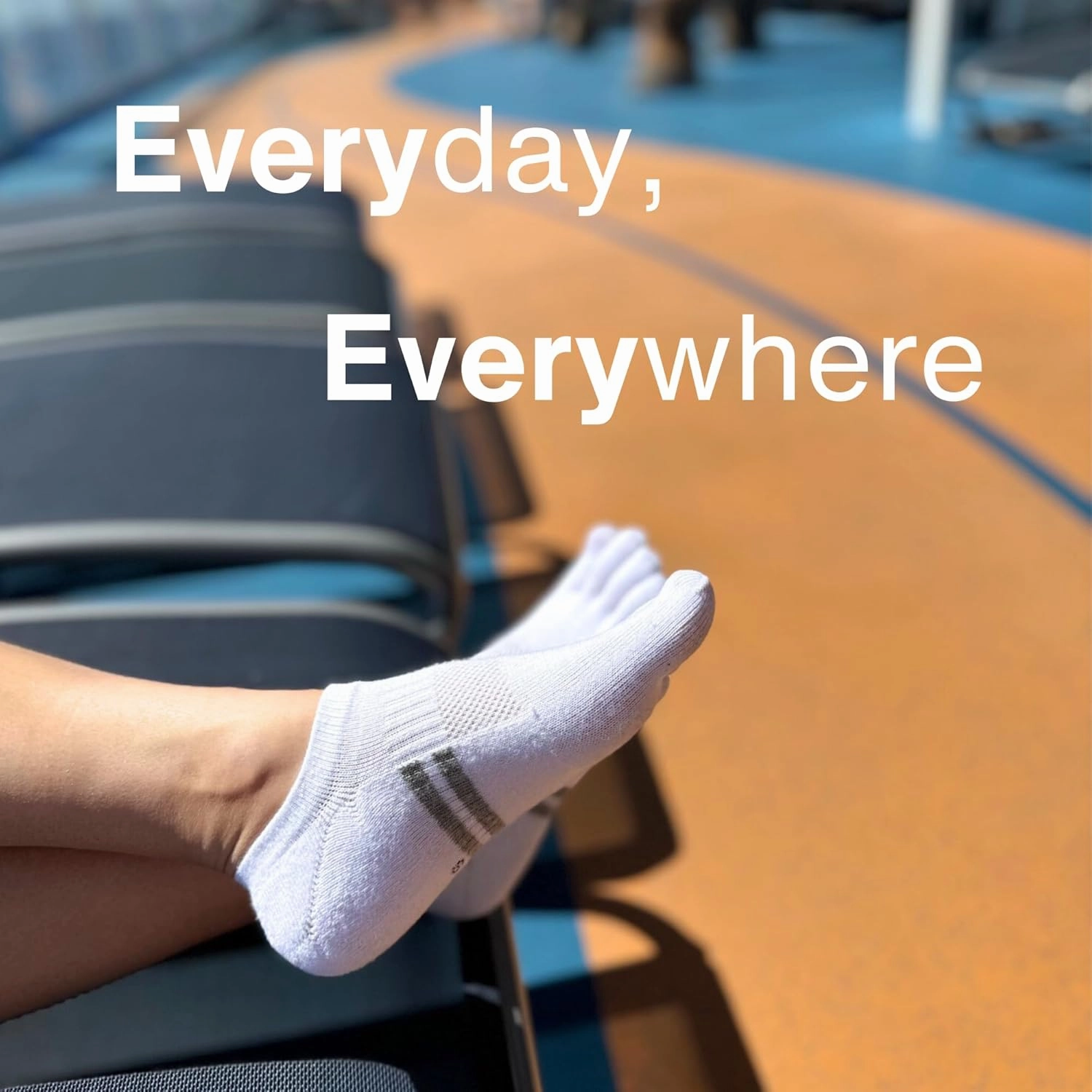 soxsense Cushion No Show Toe Socks For Women Five Finger Socks Low Cut Athletic Running Socks 4 Pairs