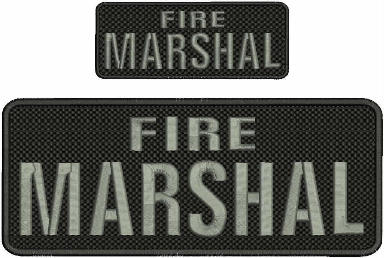 Special Patches for Velcro Patches for Uniform for Fire Marshal Embroidery Patches 4x10 and 2x5 Hook Grey Model-Q-X988-1406