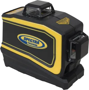 Spectra Precision LT56 3-Plane Laser Tool with Floor / Ceiling Target, Bracket, Rechargeable Battery, Charger, Safety Classes, and Storage Case , Yellow