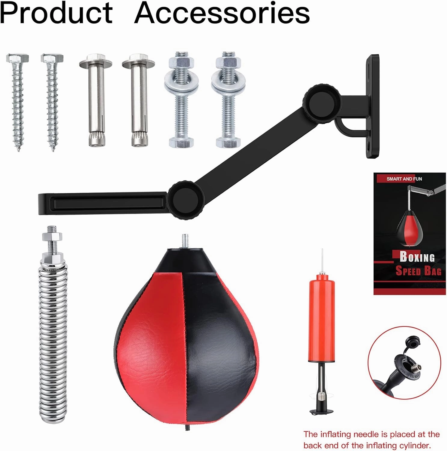 Speed Bag for Boxing,Punching Bag Wall Mount Height Adjustable Boxing Reflex Ball Speed Bag for Men&Women Kids Adults