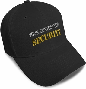 Speedy Pros Baseball Caps for Men & Women Embroidered Security Gold Embroidery Ladies & Men Baseball Hats Acrylic