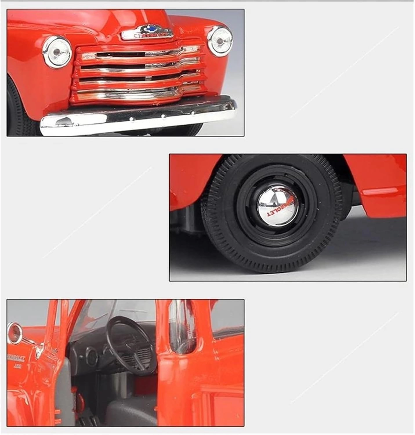 Sports car Metal Model 1:24 for Chevrolet 3100 Pick-up 1950 Alloy Diecasts Vehicles Miniature Scale Model Car Toy for Home Décor(Black)