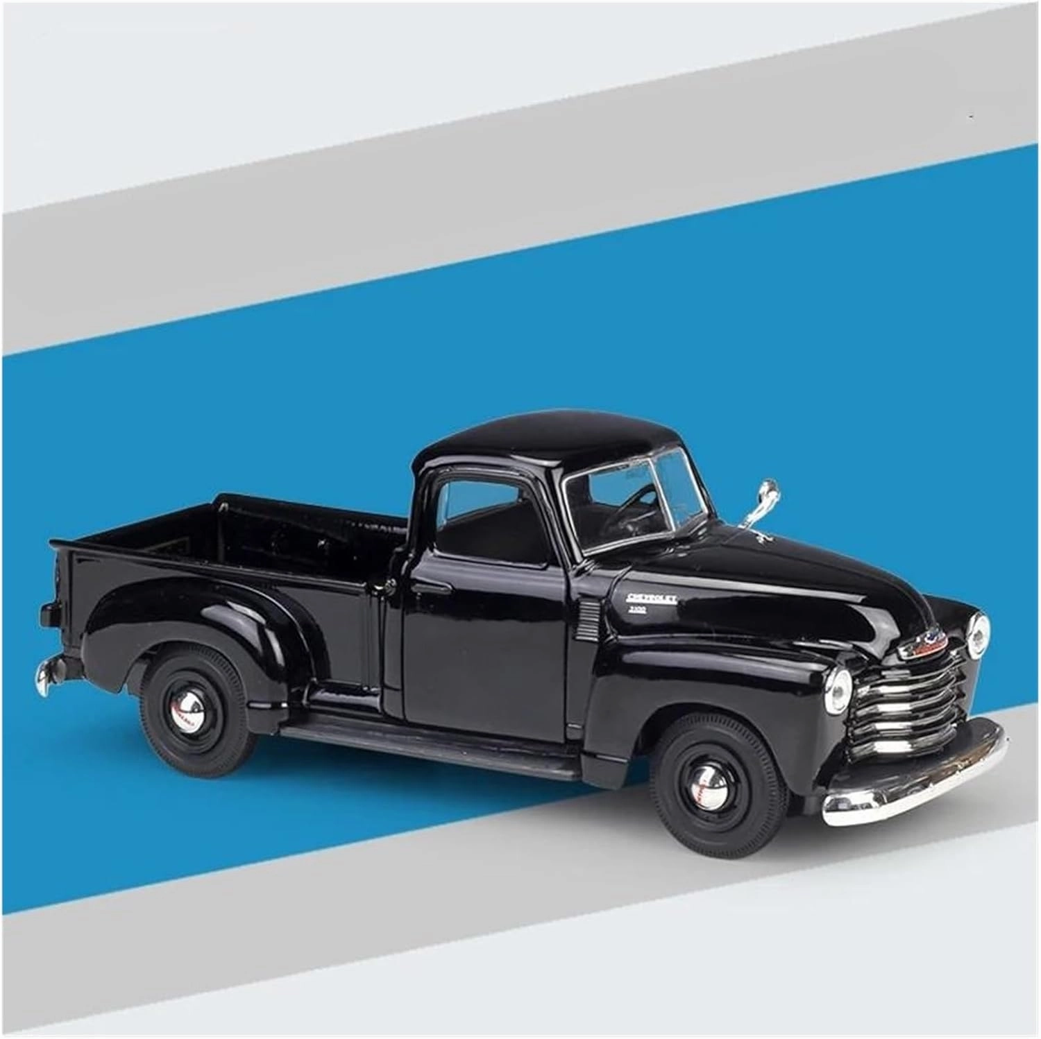 Sports car Metal Model 1:24 for Chevrolet 3100 Pick-up 1950 Alloy Diecasts Vehicles Miniature Scale Model Car Toy for Home Décor(Black)