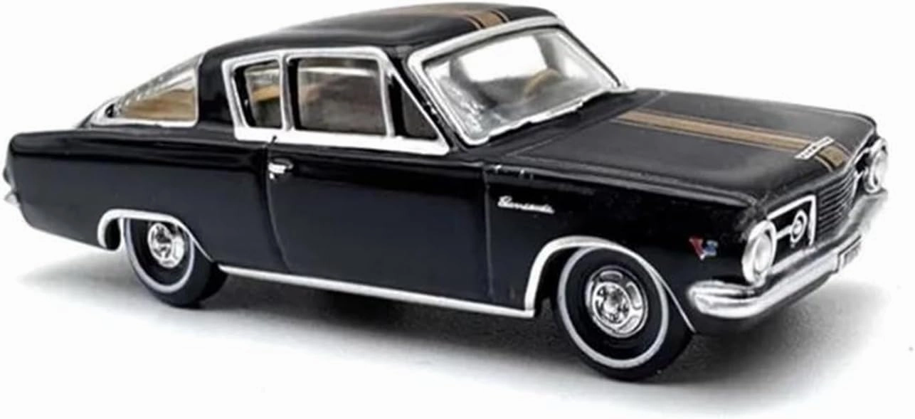 Sports car Metal Model Diecast 1:87 Scale for Chrysler Plymouth Coupe Black Car Model Alloy Miniature Car Ornament Toy for Home Décor