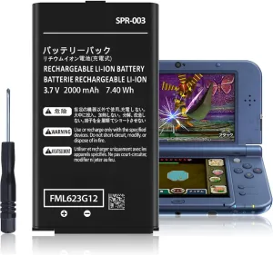SPR-003 Battery,2025 New Upgraded OEM High Capacity Li-ion Battery Replacement for Nintendo 3DS XL New 3DS XL LL Game Console, Switch Game Console, with Repair Tool Kit