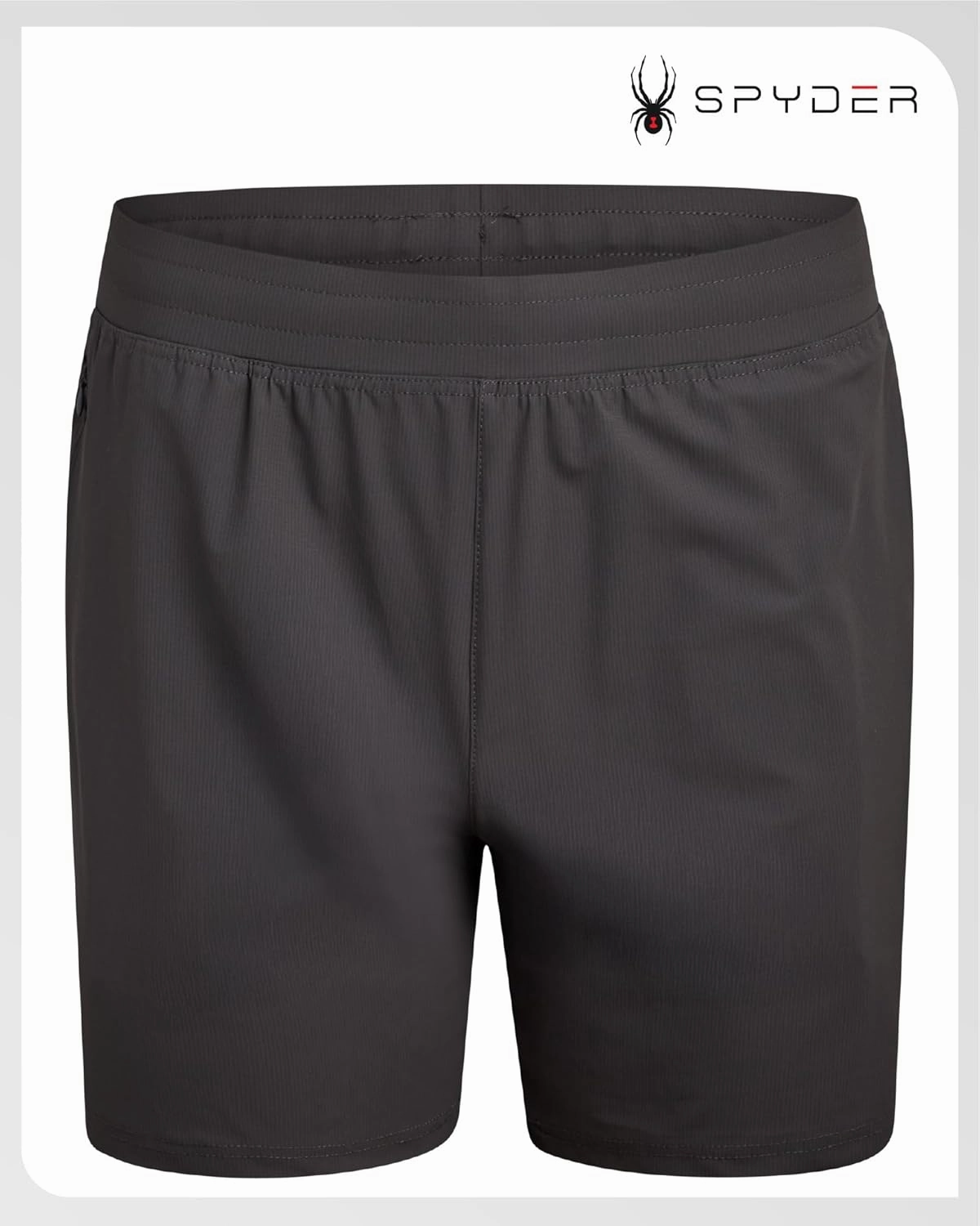 Spyder Men's Gym Shorts - Nylon Stretch 7'' Knit Active Workout Shorts with Zipper Pockets for Running, Hiking (Sizes: S-XL)