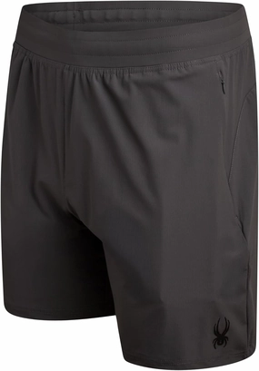Spyder Men's Gym Shorts - Nylon Stretch 7'' Knit Active Workout Shorts with Zipper Pockets for Running, Hiking (Sizes: S-XL)