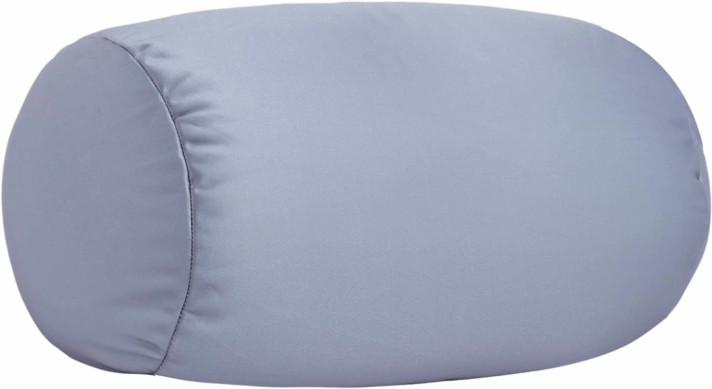 Squishy Neck Pillow, 7Inch x 12Inch Soft Travel Body Bed Pillow Bean Pillow for Kids Adult Chair Sleeping Car Seat, Fun Dormroom (Gray)