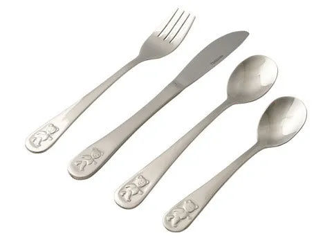 Stainless Steel 4 Piece Teddy's Table Cutlery Set