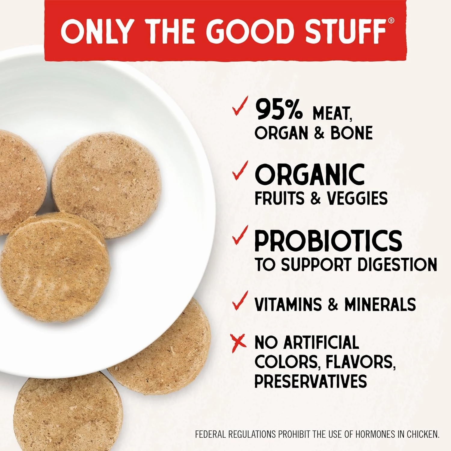 Stella & Chewy's Freeze-Dried Raw Dinner Patties - Chicken Recipe - High Protein Grain-Free Puppy & Dog Food - Perfect For Picky Eaters - 5.5 oz