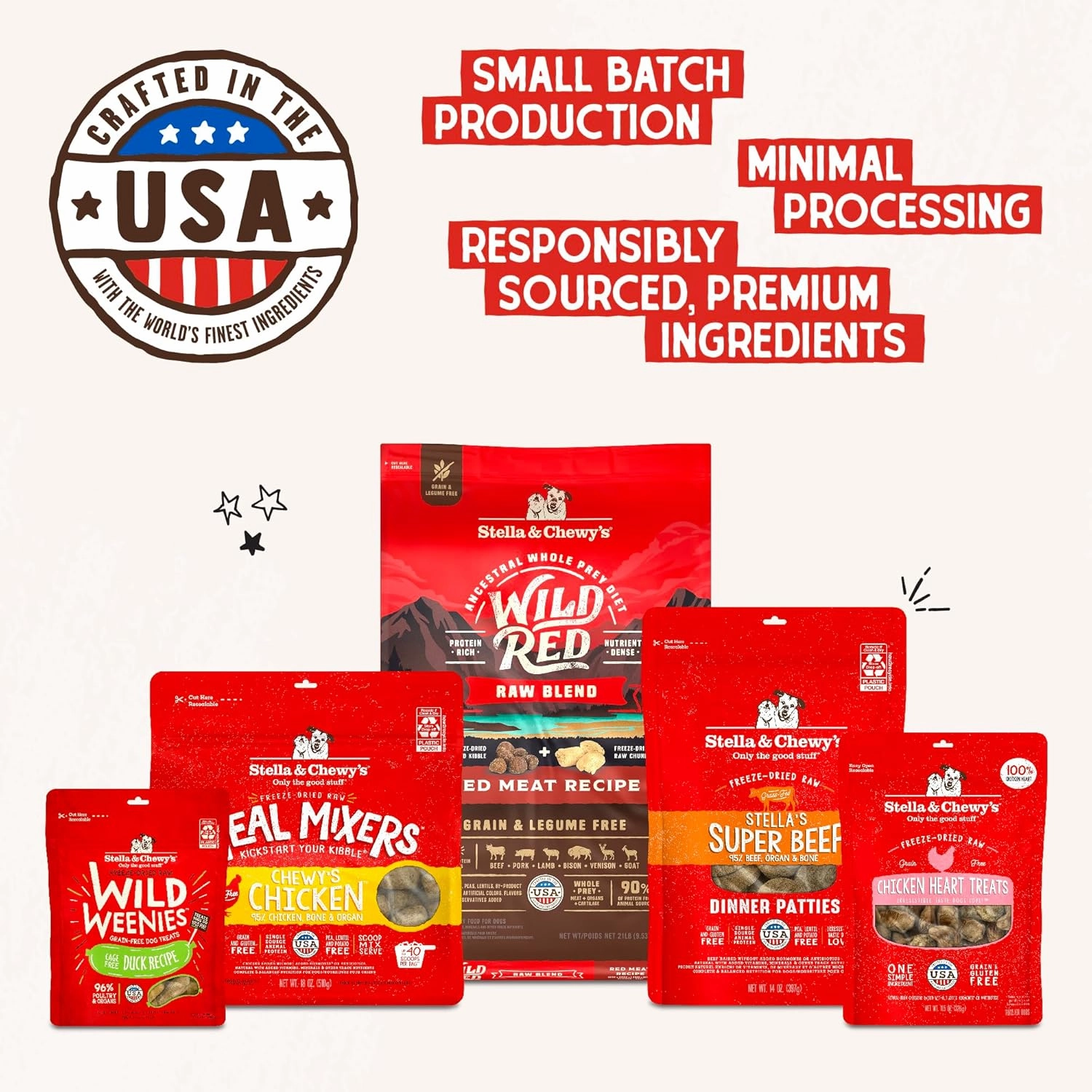 Stella & Chewy's Freeze-Dried Raw Dinner Patties - Chicken Recipe - High Protein Grain-Free Puppy & Dog Food - Perfect For Picky Eaters - 5.5 oz