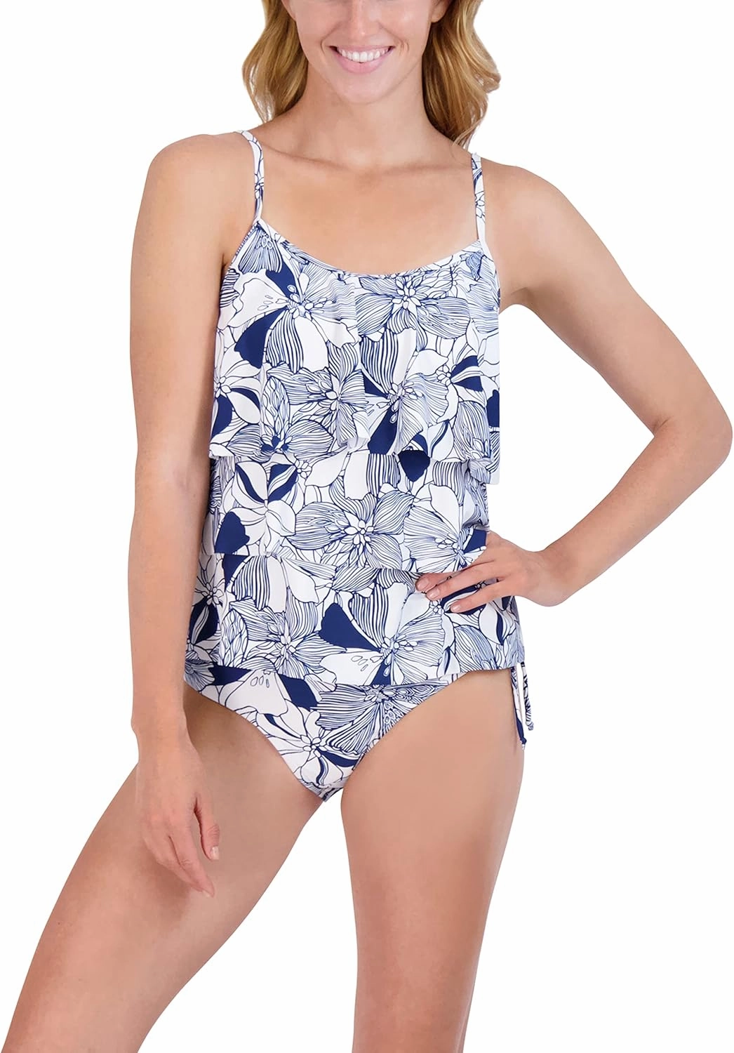 Stella Parker Women's Tankini Quick Dry, Tummy Control, 2 Piece Swimsuit Set, Adjustable, Bathing Suits