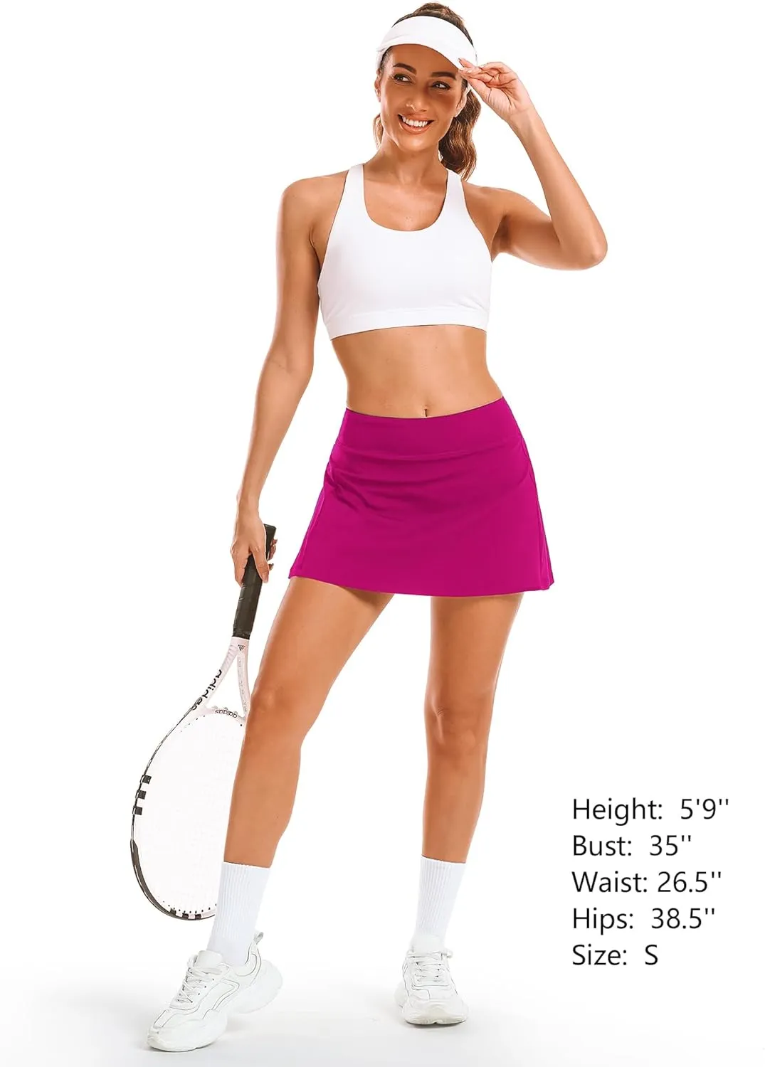 Stelle Women's Tennis Golf Skirts High Waisted with Pockets Inner Shorts for Athletic Skorts Sports Running Pickleball