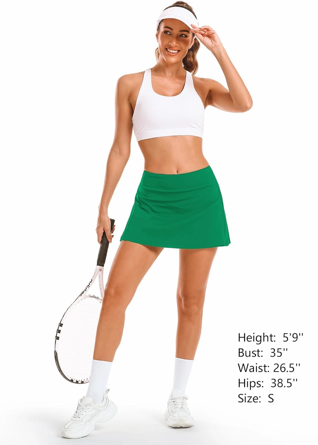 Stelle Women's Tennis Golf Skirts High Waisted with Pockets Inner Shorts for Athletic Skorts Sports Running Pickleball