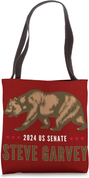 Steve Garvey California Senate 2024 CA State Flag Bear Tee Tote Bag