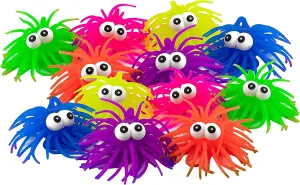 Stretchy Puffer Ball Yoyo Assortment (12) Pieces - Puffer Ball Toys, Bulk Yoyos for Kids, Comes in Assorted Colors for Party Favors, Piñata Stuffer, Carnival Prize, Back to School Supplies