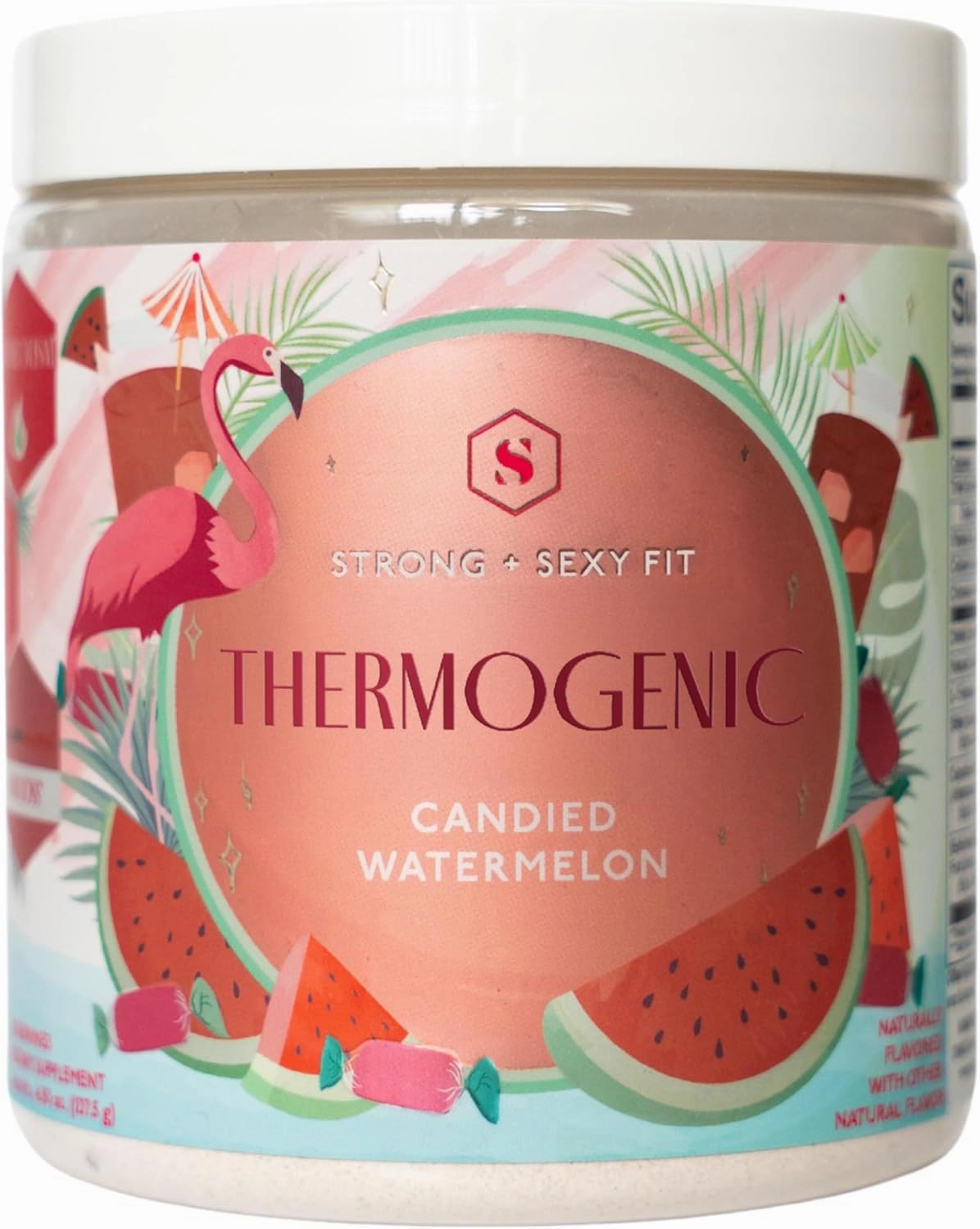 Strong   Sexy Fit, Weight and Diet Support Health Supplement, Workout Drink Powder for Natural Energy, Appetite Control, and Metabolism Support, Supplement for Women, Candied Watermelon Flavor, 30 Svg