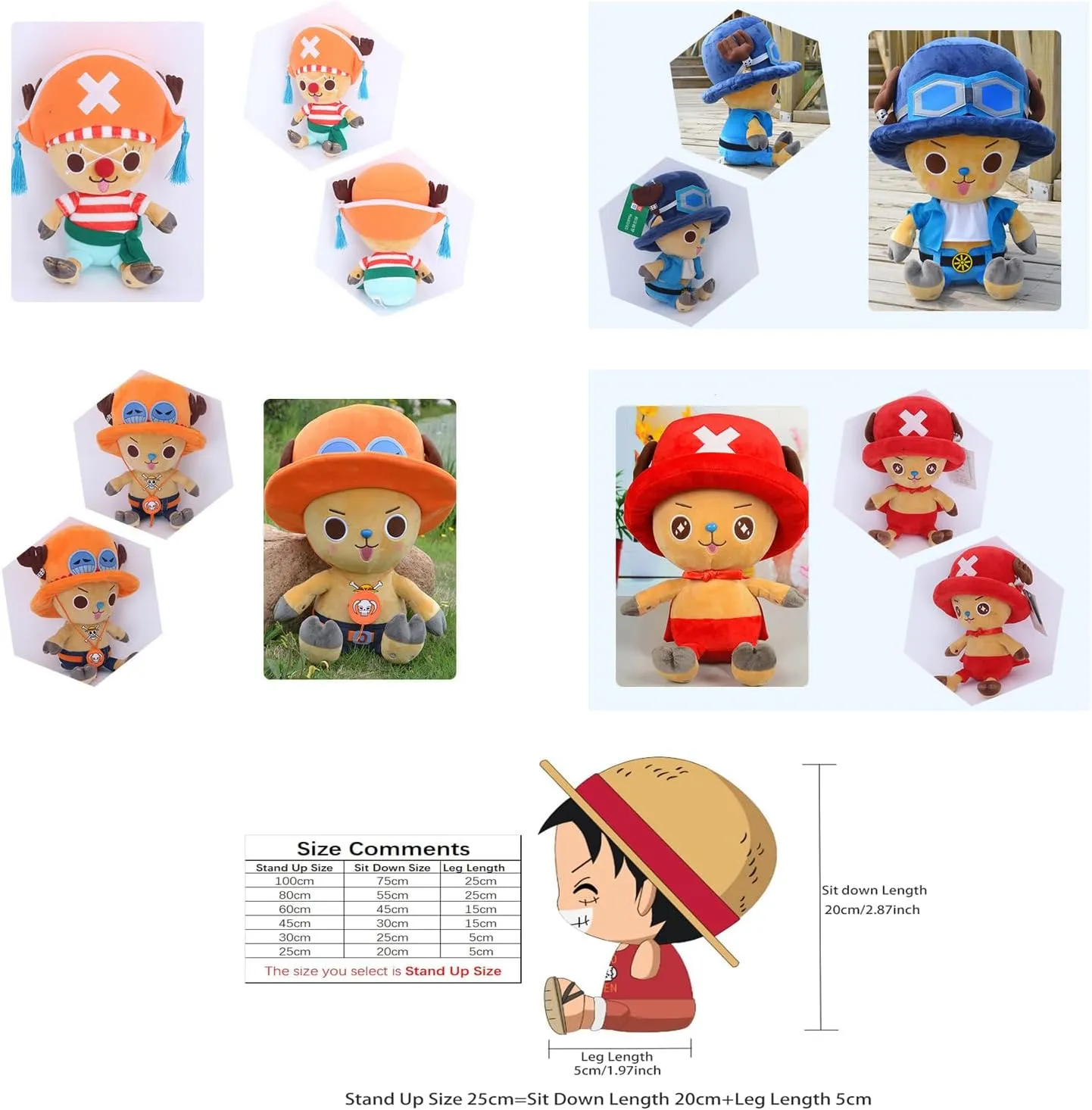 Stuffed Anime Plush Doll for Anime Cartoon Fans Anime Plush Toy Collectibles Stuffed Soft Plush Doll