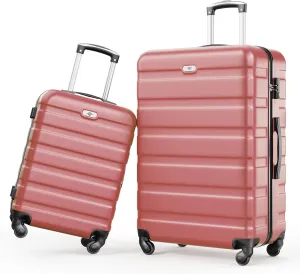 Suitour Luggage Sets 2 piece, Lightweigh Luggage Set with Spinner Wheels, 19/27 inch Travel Suitcase Set