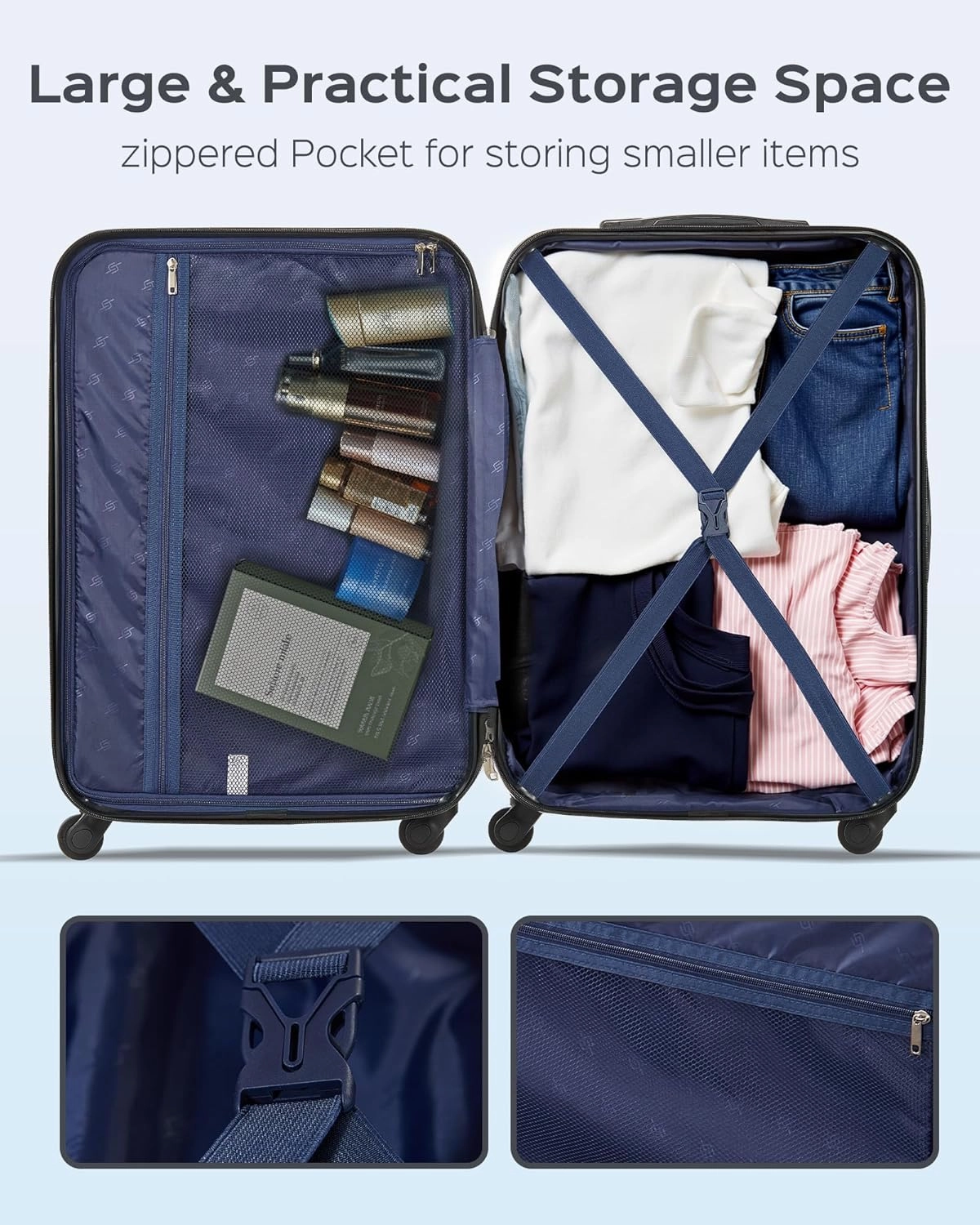 Suitour Luggage Sets 2 piece, Lightweight Luggage Set with Spinner Wheels, 19/27 inch Travel Suitcase Set