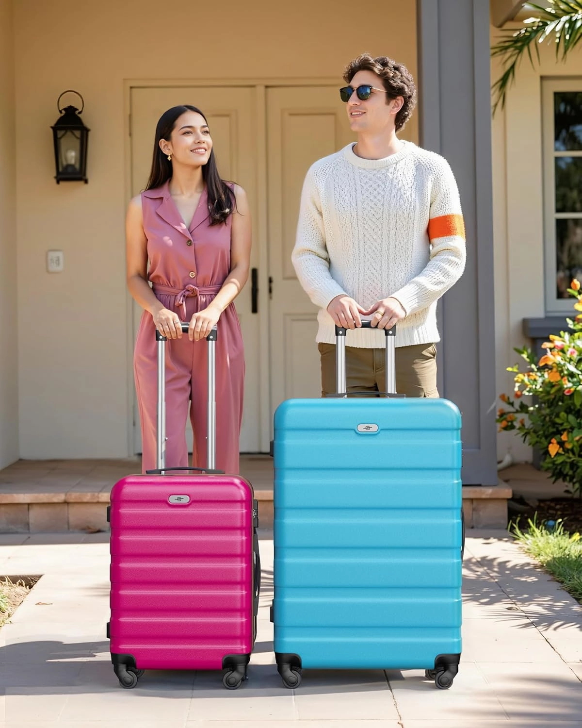 Suitour Luggage Sets 2 piece, Lightweight Luggage Set with Spinner Wheels, 19/27 inch Travel Suitcase Set