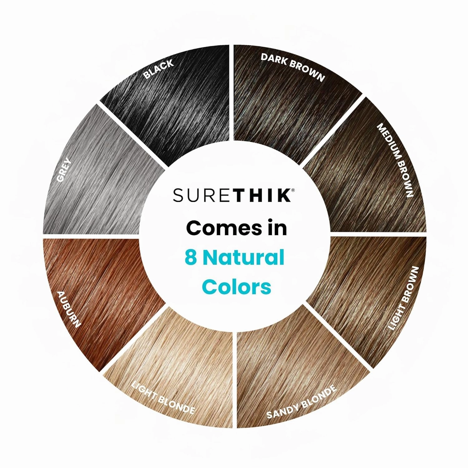 SURETHIK Building Hair Fibers to Conceal Thinning Hair, 100% Organic Keratin for Instantly Fuller Looking Hair, for Men & Women, Grey, 15g