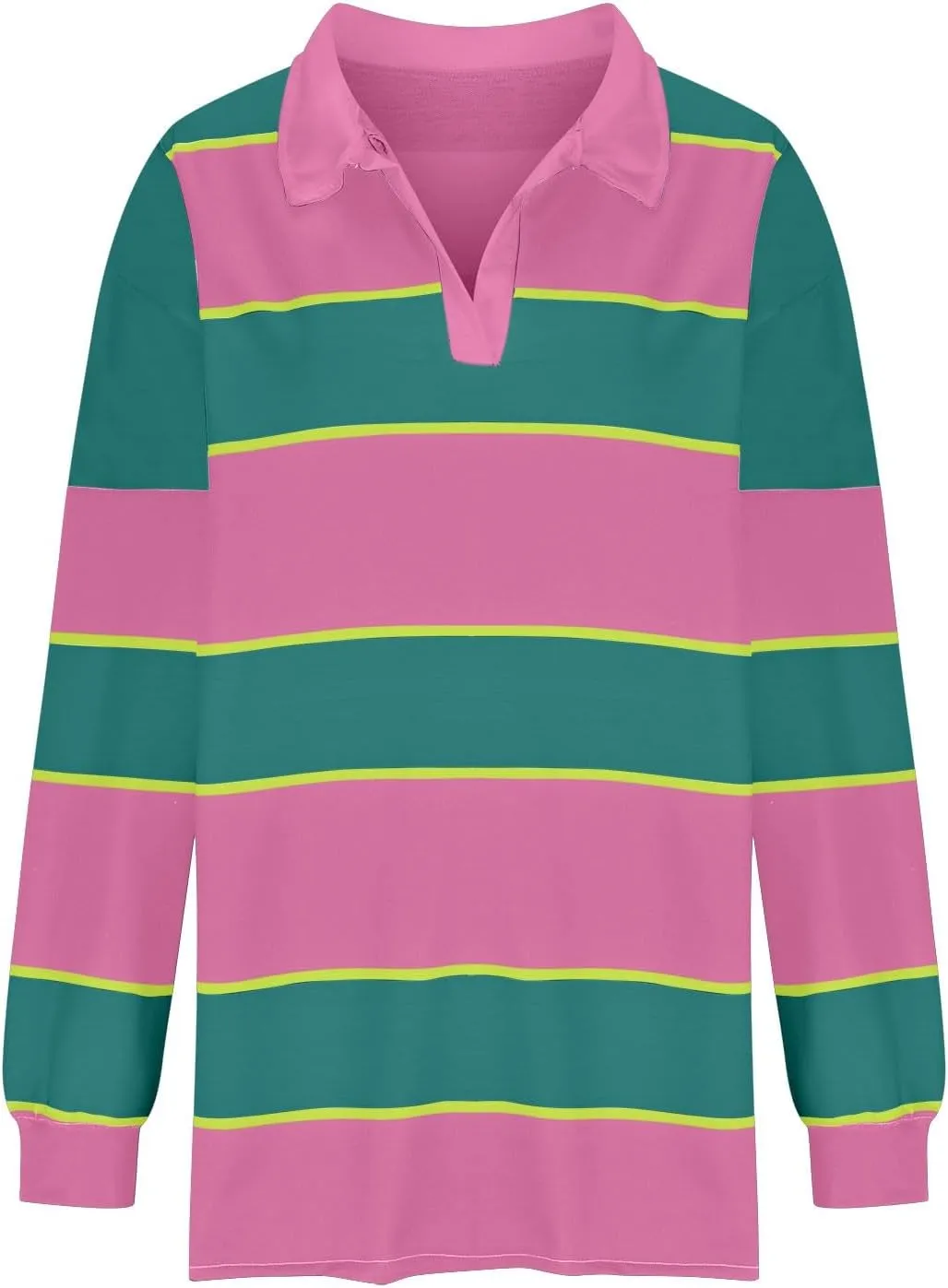 Sweatshirt For Womens Fashion Long Sleeve Striped Hoodies Collar Oversized Pullover Tops Fall outfits