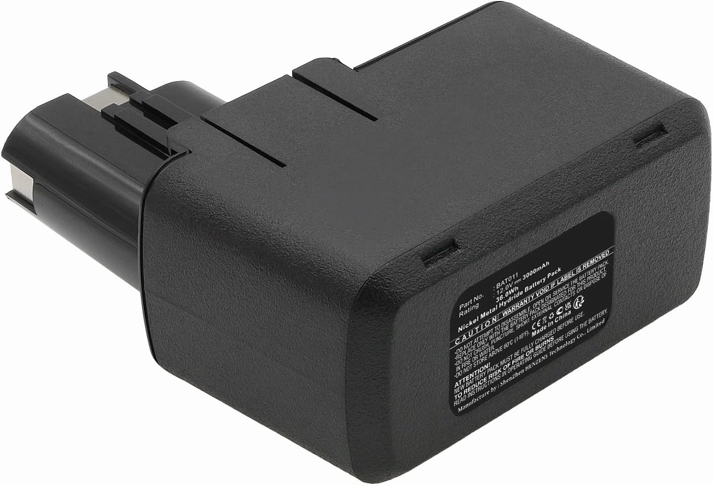 Synergy Digital Power Tool Battery, Compatible with Ramset CSD12C Power Tool, (Ni-MH, 12V, 3000mAh) Ultra High Capacity, Replacement for Bosch BH1214H Battery