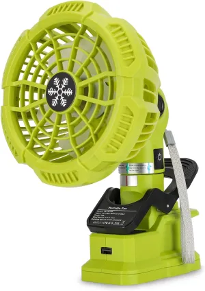Taingwei Portable Clip on Fan for Ryobi 18v Battery,Battery Powered Stroller Fan with 3 Energy Efficient Speed Settings for Bedroom,Outdoor,Camping and Job Site(Tool Only)