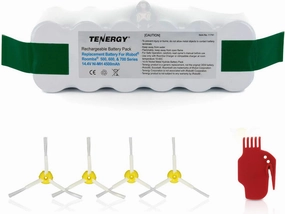 Tenergy iRobot Roomba Battery 4500mAh Replacement NiMH Battery for Roomba 500, 550, 560, 580, 600, 614, 630, 650, 660, 700, 770, 800, 880, 900, 980 Series and More