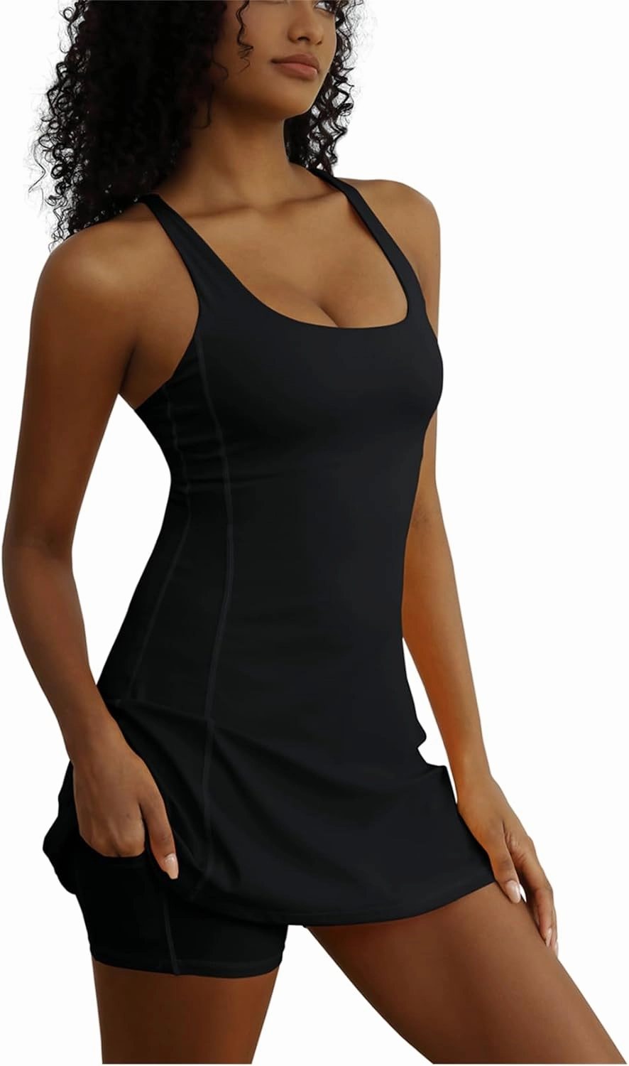 Tennis Dress for Women Workout Dress with Built-in Bra & Shorts Pockets for Athletic Exercise Golf