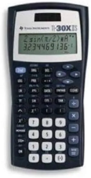 Texas Instruments TI-30X IIS Scientific Calculator - 2 Line(s) - LCD - Solar, Battery Powered (pack of 10) 30XIISTKT1L1B