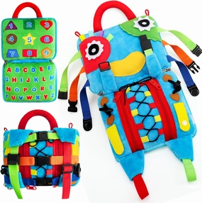 Teytoy Sensory Learning Pillow, Travel Toy Essential for Toddlers 1-3, Develops Fine Motor Skills and Problem Solving, Busy Toys Sensory Fidget Learn Number Colour