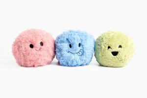 The Hug Ball 3 Pack - 3 lb Each Weighted Ball for Sensory Play Blue Plush with Fun Faces for Emotional Regulation, Social Emotional Learning, Relaxation, Comfort, Education Ages 2 