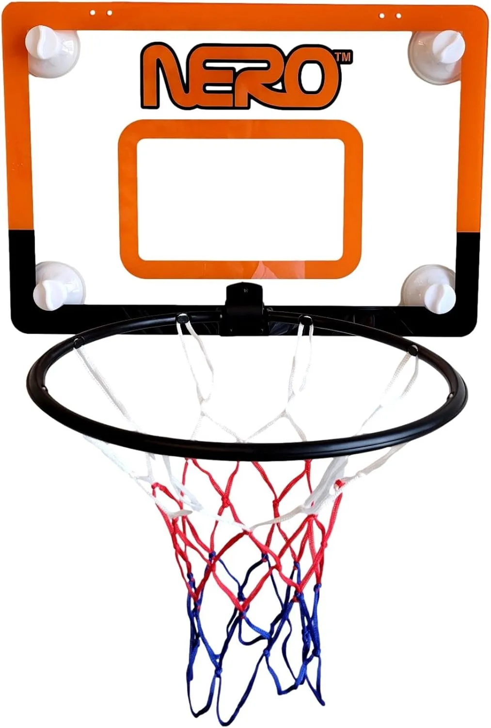 The Incredible B-Ball Hoop for Play Indoors. Durable Indoor Hoop with 3 Safe Options to Install! Hooks, Adhesives Or Suctions. for Your Door, Or Anywhere On The Wall. Easy to Assemble. 14.2"X20.5"