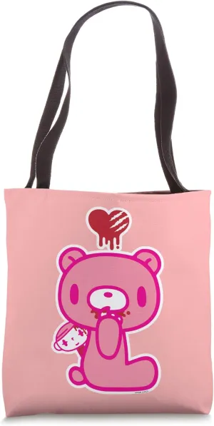 The Naughty Grizzly Pity Slashed Love Heart Valentine's Day Tote Bag