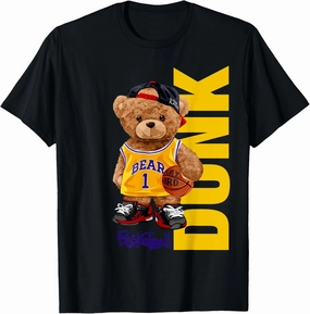 The Legend Teddy Bear Basketball Slam Dunk, Cool Basketball T-Shirt