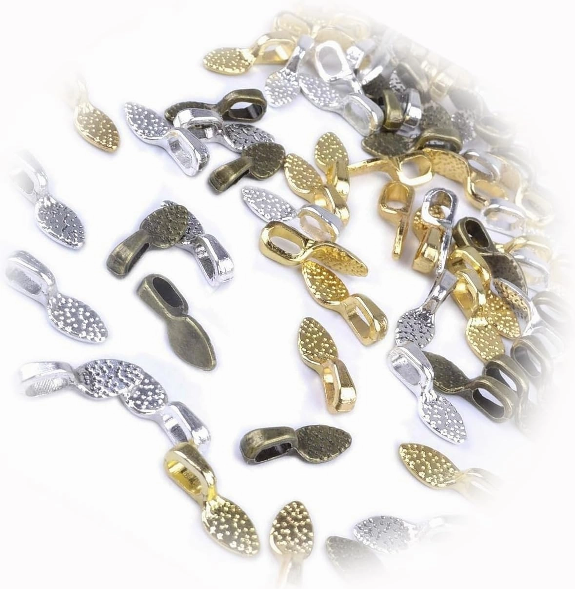 The New 10 Jewelry Bails Silver Setting for Tiles Findings Mixed Lot Gold Bronze Ideal for Creating Unique Accessories and Decorations TANI1A01579